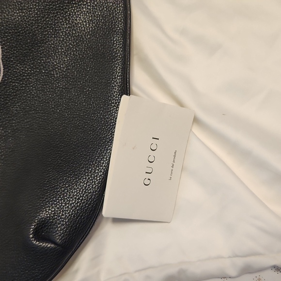 GUCCI black leather Half Moon shoulder bag - Picture 12 of 13